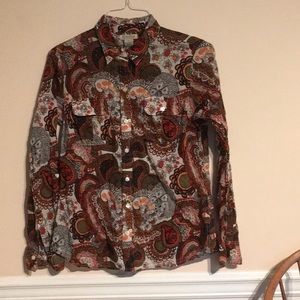 Lucky Brand fine quality cotton retro shirt, M